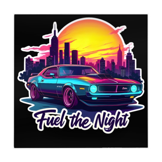 Cyberpunk Muscle Car Mahjong Mats