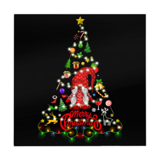 Funny Gnomes Christmas Tree Gnomies Family Xmas Mahjong Mats