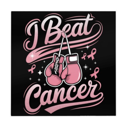I Beat Cancer Breast Cancer Awareness Mahjong Mats