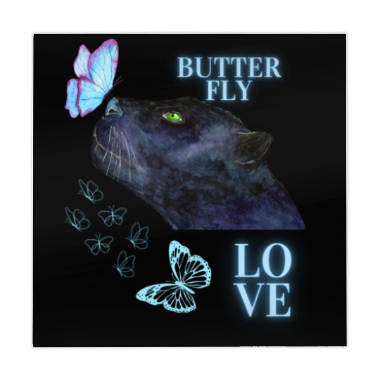 black panther lover butterfly Mahjong Mats