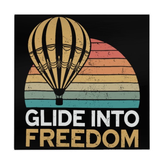 Hot Air Balloon Glide Into Freedom Retro Vibes Mahjong Mats