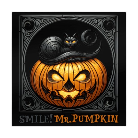 SMILE Mr PUMPKIN Halloween design Mahjong Mats