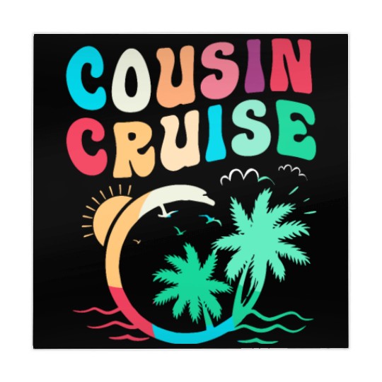 Palm Tree Summer Beach Trip Cousin Cruise Squad Mahjong Mats