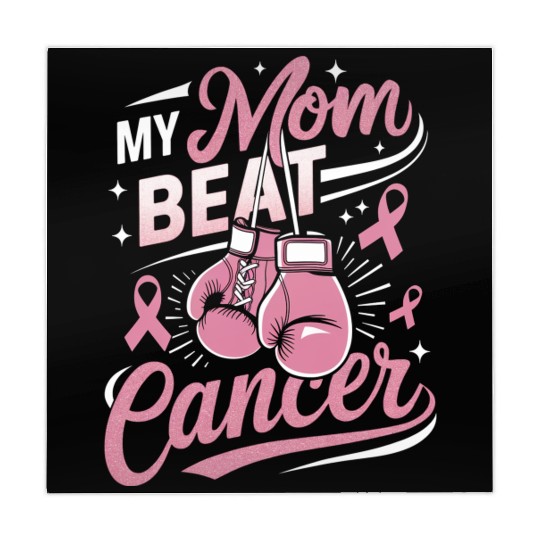 My Mom Beat Cancer Breast Cancer Awareness Mahjong Mats