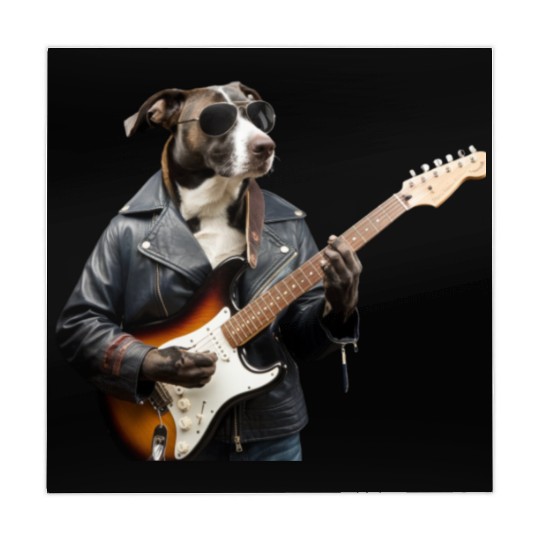 Rockstar Pup: The Coolest Dog with a Guitar Mahjong Mats