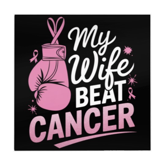 My Wife Beat Cancer Breast Cancer Awareness Mahjong Mats