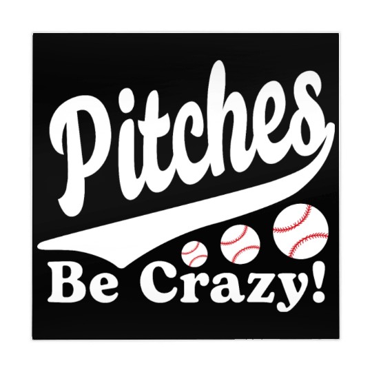 Pitches Be Crazy Funny Saying Baseball Mahjong Mats