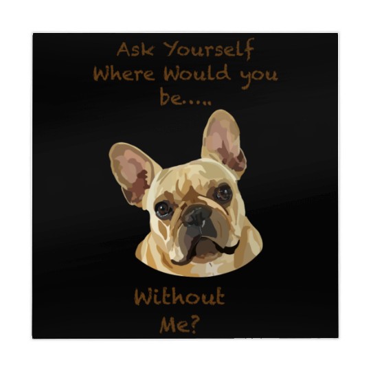 French bulldog Hand Drawn Digital Art Mahjong Mats