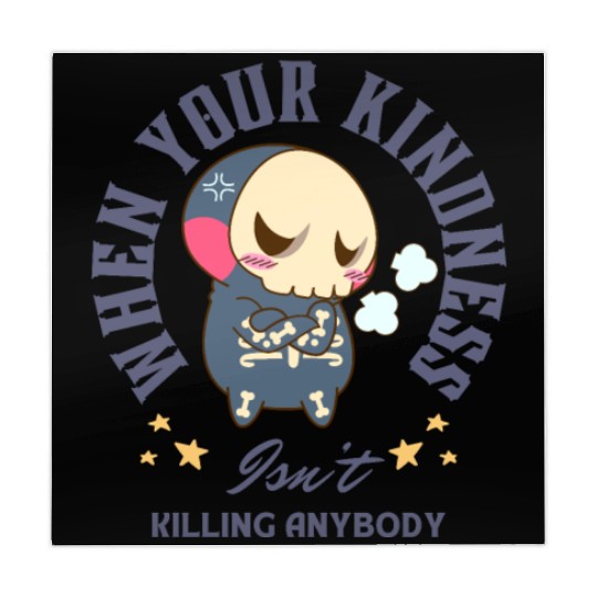 Angry Skeleton Kindness Quote Art Mahjong Mats