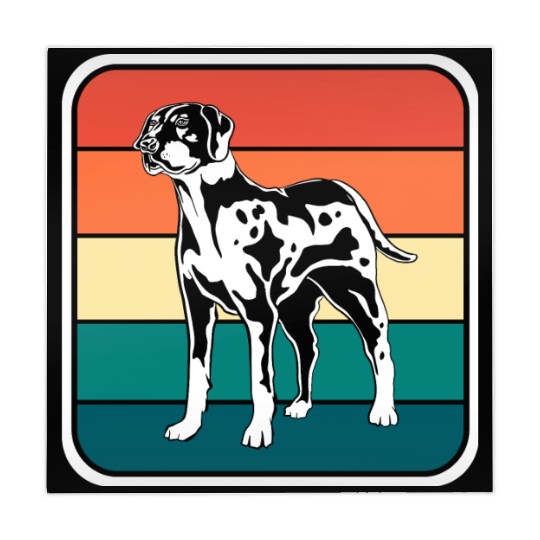 Retro Colorful Louisiana Catahoula Leopard Dog Mahjong Mats