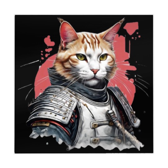 Samurai Cat in Armor Mahjong Mats