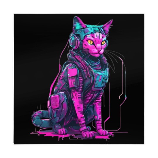 Cyber Warrior Cat Mahjong Mats