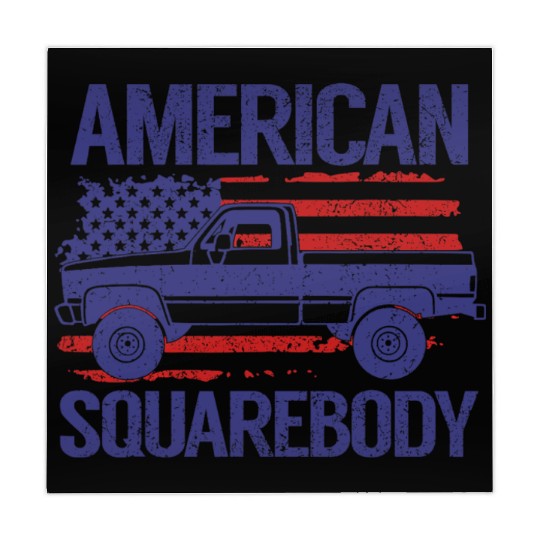 Classic C10 American Square Body Truck USA Flag Mahjong Mats