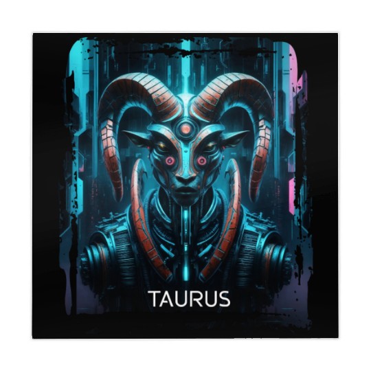 Zodiac sign Taurus in cyberpunk era Future Mahjong Mats
