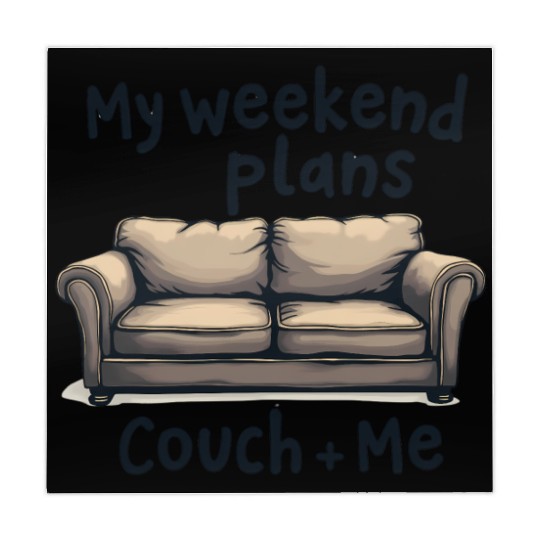 Weekend Plans Couch + Me Funny LAzy Day Humor Mahjong Mats