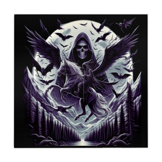 Black Gothic Death with Evil Spirit Mahjong Mats