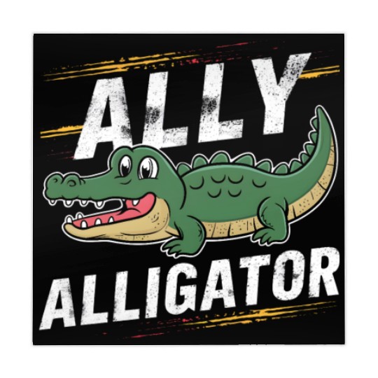 Funny Reptile Pride Month LGBT Ally Cute Alligator Mahjong Mats