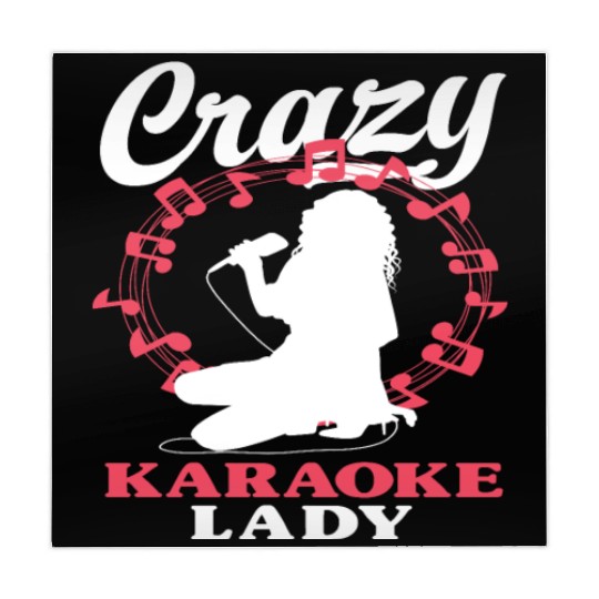 Crazy Karaoke Lady Fun Music Lovers Mahjong Mats