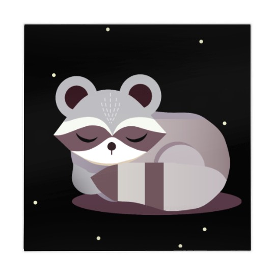 Minimalist raccoon animal illustration Mahjong Mats