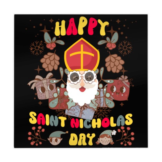 Groovy Saint Nicholas Day logo Mahjong Mats