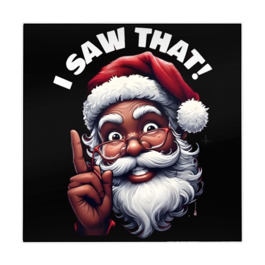 Santa's Watching Festive African American Santa Mahjong Mats