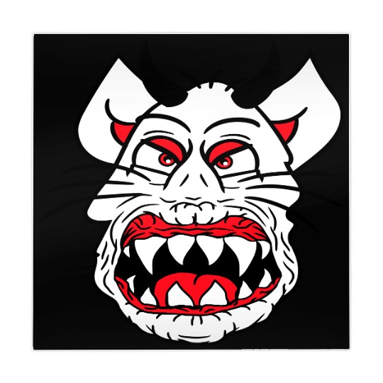 Demon Monster Cat Halloween Fun Horror Devil Horns Mahjong Mats