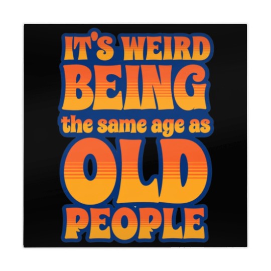 Humorous Retro Typography on Aging and Perspective Mahjong Mats