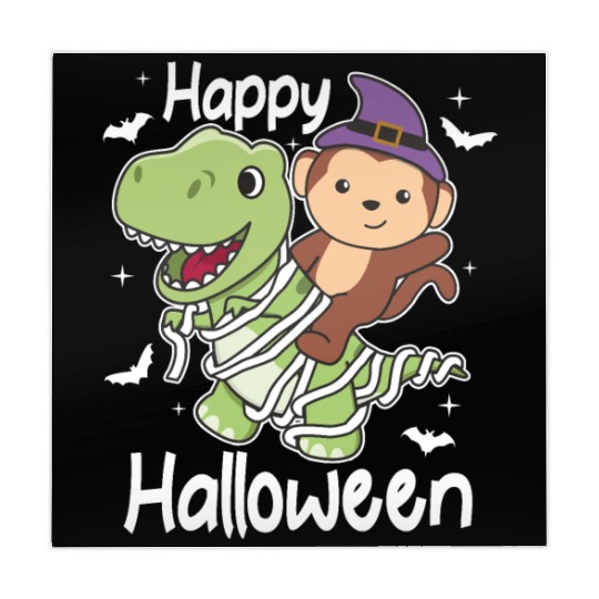Monkey Happy Halloween T-rex Mummy Costume Mahjong Mats