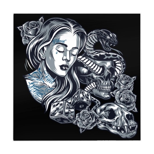 Blessed Chicano Vintage Street Art Graphic Mahjong Mats