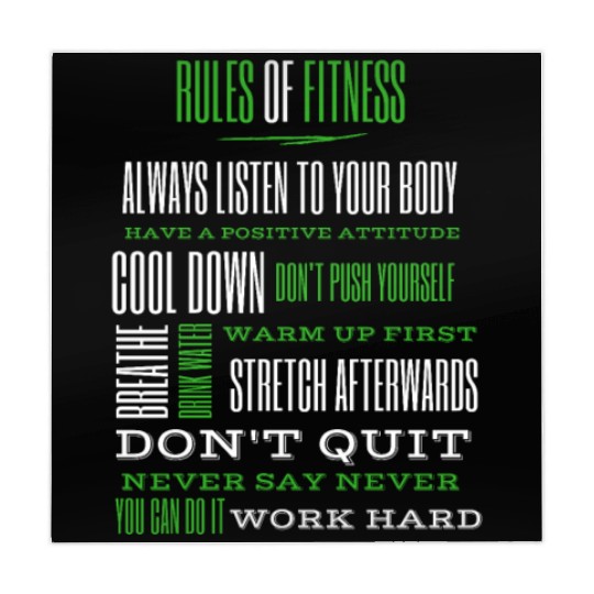 RULES OF FITNESS Mahjong Mats