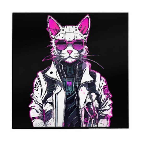 Cyberpunk Cat: Neon Outlaw Mahjong Mats