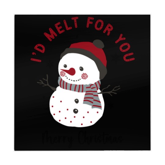 Cute Christmas Snowman I'd Melt for You Mahjong Mats