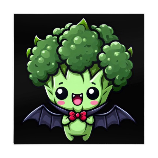 Cute Halloween Broccoli Vampire Cartoon Mahjong Mats