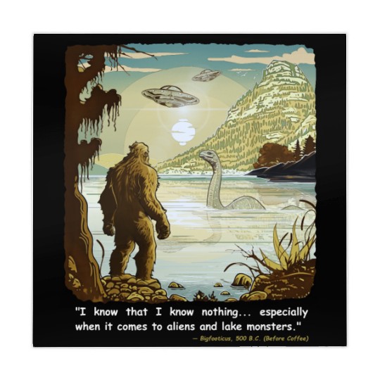 Funny Bigfoot Philosophy Loch Ness Monster UFOs Mahjong Mats