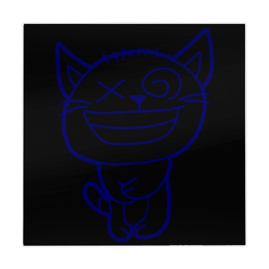 Crazy Cat Weird Funny Eyes Cool Grimace Cartoon Mahjong Mats