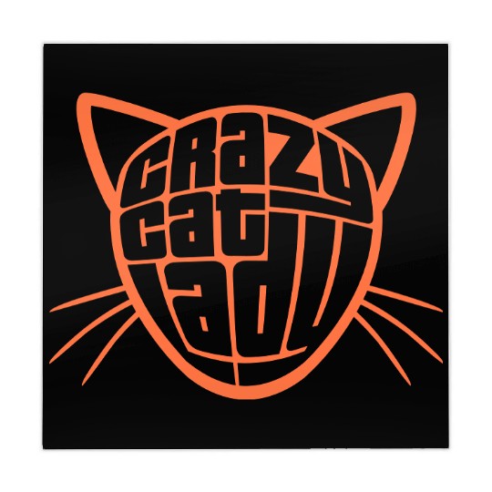 Crazy Cat Lady Text Love Saying Quote Weird Woman Mahjong Mats