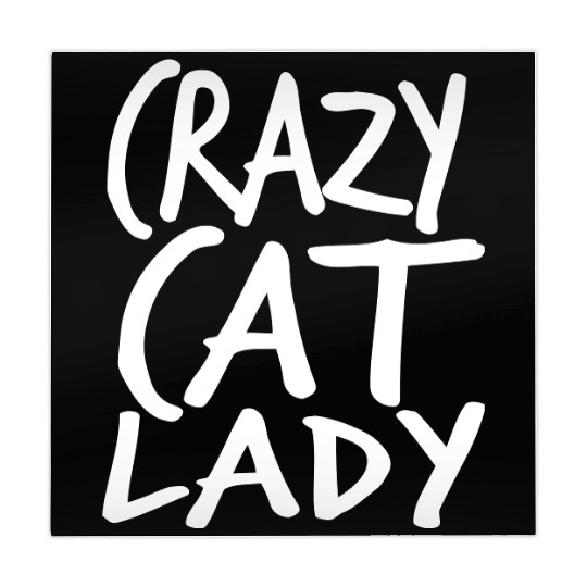 Crazy Cat Lady Text Love Saying Quote Weird Woman Mahjong Mats