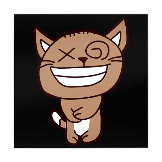 Crazy Cat Weird Funny Eyes Cool Grimace Cartoon Mahjong Mats