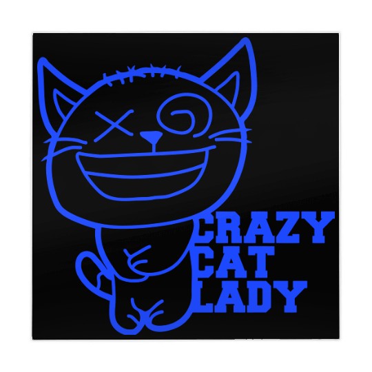 Crazy Cat Lady Text Love Saying Quote Weird Woman Mahjong Mats