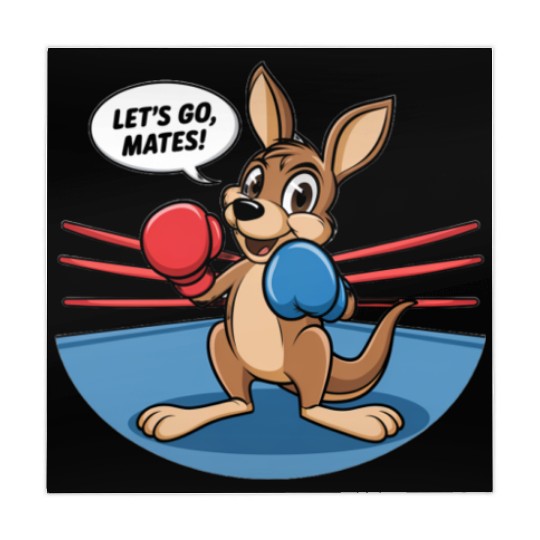 The kangaroo is in a boxing pose Mahjong Mats