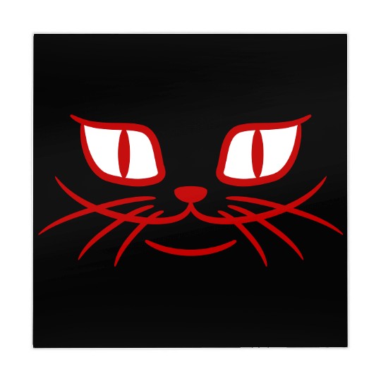 Creepy Cat Eayes Looks Happy Happy Smiling Evil Mahjong Mats