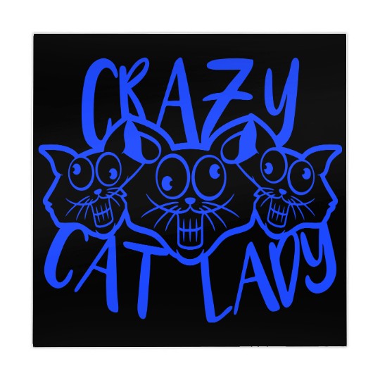 Crazy Cat Lady Text Love Saying Quote Weird Woman Mahjong Mats