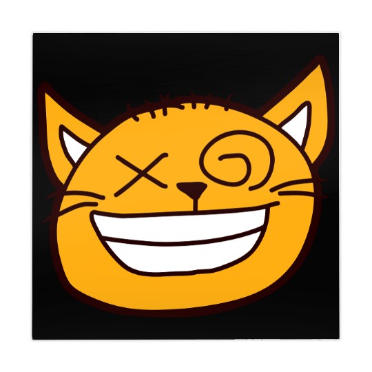 Crazy Cat Weird Funny Eyes Cool Grimace Cartoon Mahjong Mats