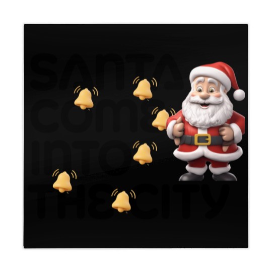 Festive Santa with Jingle Bells Design Mahjong Mats