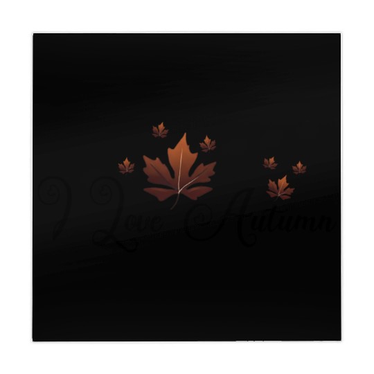 Embrace Fall with 'I Love Autumn' Leaf Design Mahjong Mats
