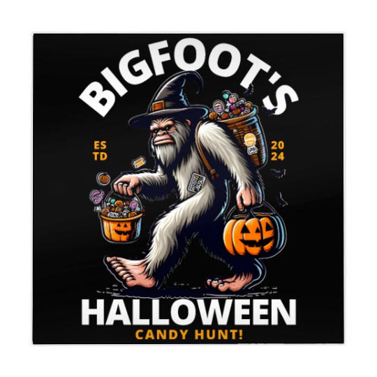 Bigfoot halloween candy hunt Mahjong Mats