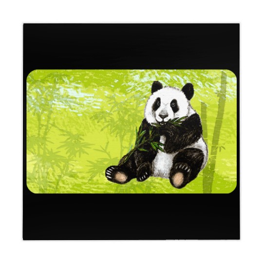 Cute panda bear with bamboo - design for kids Mahjong Mats