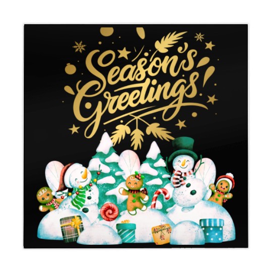 Seasons greetings with friends Mahjong Mats