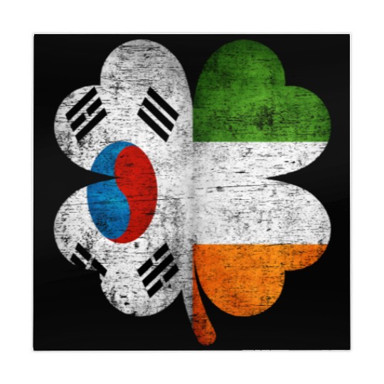 Korean Irish Shamrock South Korea Ireland Flag Mahjong Mats
