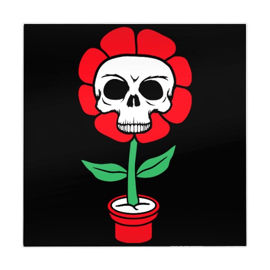 Evil Skull Flower Horror Halloween Skeleton Head Mahjong Mats